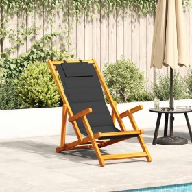 Silla de playa plegable con reposabrazos negra en Sillas de jardín | Comprar online en Foru.es