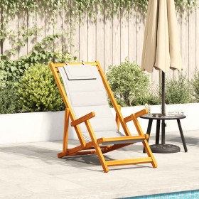 Silla de playa plegable con reposabrazos gris claro en Sillas de jardín | Comprar online en Foru.es