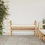 Banco de jardín con cojín Marrón 110 x 38 x 65cm Bambú en Bancos de jardín | Comprar online en Foru.es