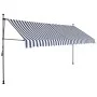 Toldo manual retráctil con LED azul y blanco 400 cm de vidaXL, Toldos - Ref: Foro24-145847, Precio: 106,52 €, Descuento: %