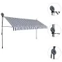 Toldo manual retráctil con LED azul y blanco 400 cm de vidaXL, Toldos - Ref: Foro24-145847, Precio: 106,52 €, Descuento: %