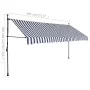 Toldo manual retráctil con LED azul y blanco 400 cm de vidaXL, Toldos - Ref: Foro24-145847, Precio: 106,52 €, Descuento: %