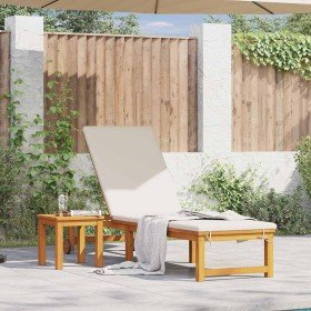 Tumbona Marrón 202 x 53 x 89 cm Madera de Acacia Sólida en Tumbonas | Comprar online en Foru.es