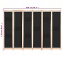 Biombo divisor de 6 paneles de tela negro 240x170x4 cm de vidaXL, Divisores de ambientes - Ref: Foro24-248186, Precio: 82,70 ...