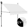 Toldo manual retráctil con LED crema 150 cm de vidaXL, Toldos - Ref: Foro24-145870, Precio: 78,82 €, Descuento: %