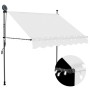 Toldo manual retráctil con LED crema 150 cm de vidaXL, Toldos - Ref: Foro24-145870, Precio: 66,50 €, Descuento: %