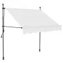 Toldo manual retráctil con LED crema 150 cm de vidaXL, Toldos - Ref: Foro24-145870, Precio: 78,82 €, Descuento: %