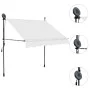 Toldo manual retráctil con LED crema 150 cm de vidaXL, Toldos - Ref: Foro24-145870, Precio: 78,82 €, Descuento: %