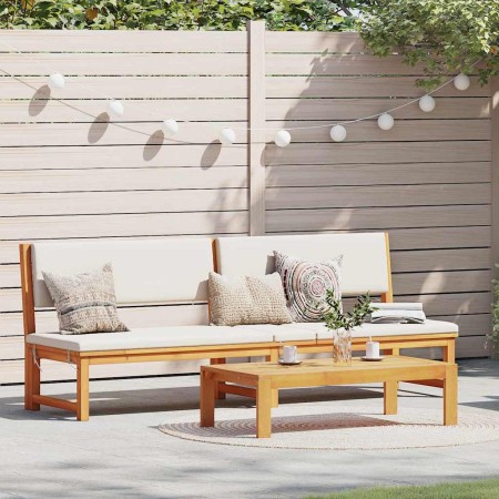 Tumbona Marrón 200 x 57 x 75cm Madera maciza de Acacia en Tumbonas | Comprar online en Foru.es