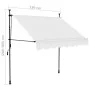 Toldo manual retráctil con LED crema 150 cm de vidaXL, Toldos - Ref: Foro24-145870, Precio: 78,82 €, Descuento: %