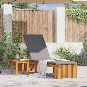 Tumbona Marrón 55 x 200 x 94cm Madera maciza de Acacia en Tumbonas | Comprar online en Foru.es