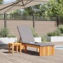 Tumbona Marrón 55 x 200 x 94cm Madera maciza de Acacia en Tumbonas | Comprar online en Foru.es