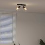 Foco de techo con focos Negro 26 x 6,5 x 11,5 cm Metal en Accesorios para iluminación | Comprar online en Foru.es