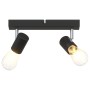 Foco de techo con focos Negro 26 x 6,5 x 11,5 cm Metal en Accesorios para iluminación | Comprar online en Foru.es