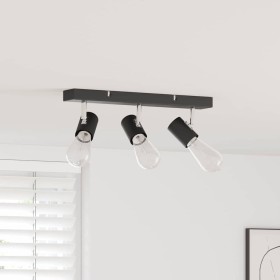 Foco de techo con focos Negro 38 x 6,5 x 11,5 cm Metal en Accesorios para iluminación | Comprar online en Foru.es