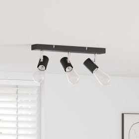 Foco de techo con focos Negro 38 x 6,5 x 11,5 cm Metal en Accesorios para iluminación | Comprar online en Foru.es