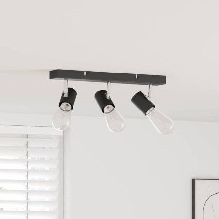 Foco de techo con focos Negro 38 x 6,5 x 11,5 cm Metal en Accesorios para iluminación | Comprar online en Foru.es