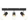 Foco de techo con focos Negro 38 x 6,5 x 11,5 cm Metal en Accesorios para iluminación | Comprar online en Foru.es