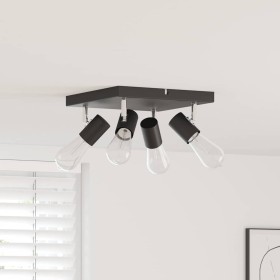 Foco de techo con focos Negro 26,5 x 26 x 11,5 cm Metal en Accesorios para iluminación | Comprar online en Foru.es