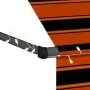 Retractable manual awning with orange and brown LED lights, 400 cm. by vidaXL, Awnings - Ref: Foro24-145882, Price: 126,20 €,...