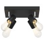 Foco de techo con focos Negro 26,5 x 26 x 11,5 cm Metal en Accesorios para iluminación | Comprar online en Foru.es