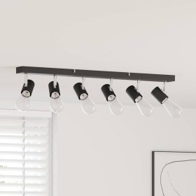 Foco de techo con focos Negro 73 x 6,5 x 11,5 cm Metal en Accesorios para iluminación | Comprar online en Foru.es