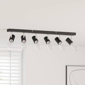 Foco de techo con focos Negro 73 x 6,5 x 11,5 cm Metal en Accesorios para iluminación | Comprar online en Foru.es