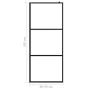 Accessible shower screen ESG transparent black glass 90x195 cm by vidaXL, Shower walls and screens - Ref: Foro24-149149, Pric...