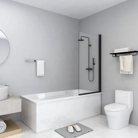 Mampara de ducha ESG negro 68x130 cm de vidaXL, Puertas de ducha - Ref: Foro24-147192, Precio: 144,34 €, Descuento: %