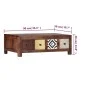 Mesa de centro de madera maciza de sheesham 90x50x30 cm de vidaXL, Mesas de centro - Ref: Foro24-247731, Precio: 228,68 €, De...