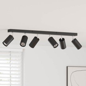 Foco de techo con focos Negro 73 x 5,5 x 16,5 cm Metal en Accesorios para iluminación | Comprar online en Foru.es