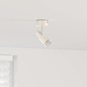 Foco de techo con focos Níquel 8 x 8 x 10,5 cm Acero en Accesorios para iluminación | Comprar online en Foru.es