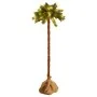 Palmera artificial con LED 210 cm de vidaXL, Arboles de navidad - Ref: Foro24-347635, Precio: 35,53 €, Descuento: %