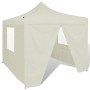 Cenador plegable con 4 paredes colore crema 3x3 m de vidaXL, Carpas y cenadores - Ref: Foro24-41464, Precio: 139,60 €, Descue...