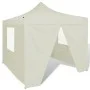 Cenador plegable con 4 paredes colore crema 3x3 m de vidaXL, Carpas y cenadores - Ref: Foro24-41464, Precio: 137,86 €, Descue...