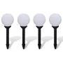 Lámparas de camino de jardín 4 uds LED 15 cm con pincho de vidaXL, Iluminación de exterior - Ref: Foro24-40863, Precio: 49,31...