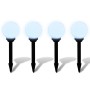 Lámparas de camino de jardín 4 uds LED 15 cm con pincho de vidaXL, Iluminación de exterior - Ref: Foro24-40863, Precio: 49,08...
