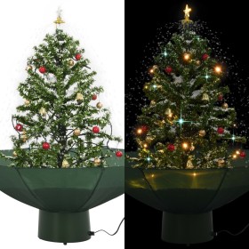 Árbol de Navidad con nieve con base en paraguas verde 75 cm de vidaXL, Arboles de navidad - Ref: Foro24-284331, Precio: 79,42...