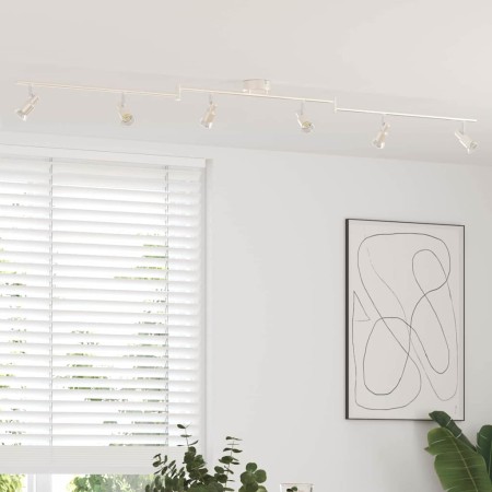 Foco de techo con focos Níquel 176,5 x 9,5 x 14 cm Acero en Accesorios para iluminación | Comprar online en Foru.es