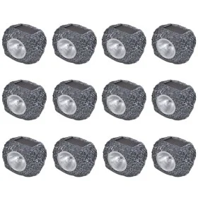 Foco LED solar de exterior con forma de piedra 12 uds de vidaXL, Iluminación de exterior - Ref: Foro24-41168, Precio: 50,88 €...