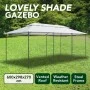 Cenador 600x298x270 cm blanco 180g/m² de vidaXL, Carpas y cenadores - Ref: Foro24-310072, Precio: 320,87 €, Descuento: %
