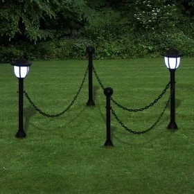 Lámparas solares de jardín con valla de cadena de vidaXL, Iluminación de exterior - Ref: Foro24-40868, Precio: 34,53 €, Descu...