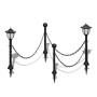Lámparas solares de jardín con valla de cadena de vidaXL, Iluminación de exterior - Ref: Foro24-40868, Precio: 33,13 €, Descu...