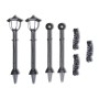 Lámparas solares de jardín con valla de cadena de vidaXL, Iluminación de exterior - Ref: Foro24-40868, Precio: 33,13 €, Descu...