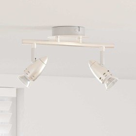 Foco de techo con focos Níquel 27 x 10 x 12 cm Metal en Accesorios para iluminación | Comprar online en Foru.es