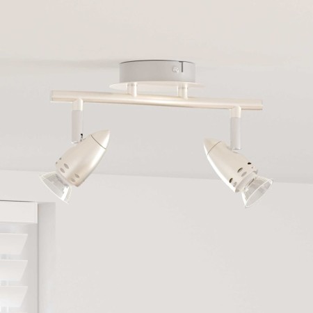 Foco de techo con focos Níquel 27 x 10 x 12 cm Metal en Accesorios para iluminación | Comprar online en Foru.es