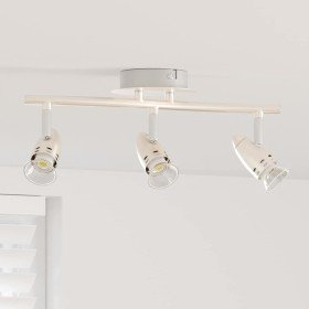 Foco de techo con focos Níquel 36,5 x 10 x 12,5 cm Metal en Accesorios para iluminación | Comprar online en Foru.es