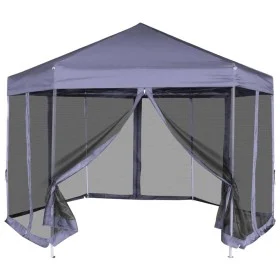 Carpa desplegable hexagonal 6 paredes blanco crema 3,6x3,1m de vidaXL, Carpas y cenadores - Ref: Foro24-42110, Precio: 222,98...