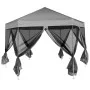Carpa desplegable hexagonal 6 paredes laterales gris 3,6x3,1 m de vidaXL, Carpas y cenadores - Ref: Foro24-42111, Precio: 184...