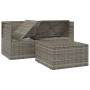 Set de muebles de jardín 3 pzas y cojines ratán sintético gris de vidaXL, Sofás de exterior - Ref: Foro24-318675, Precio: 284...